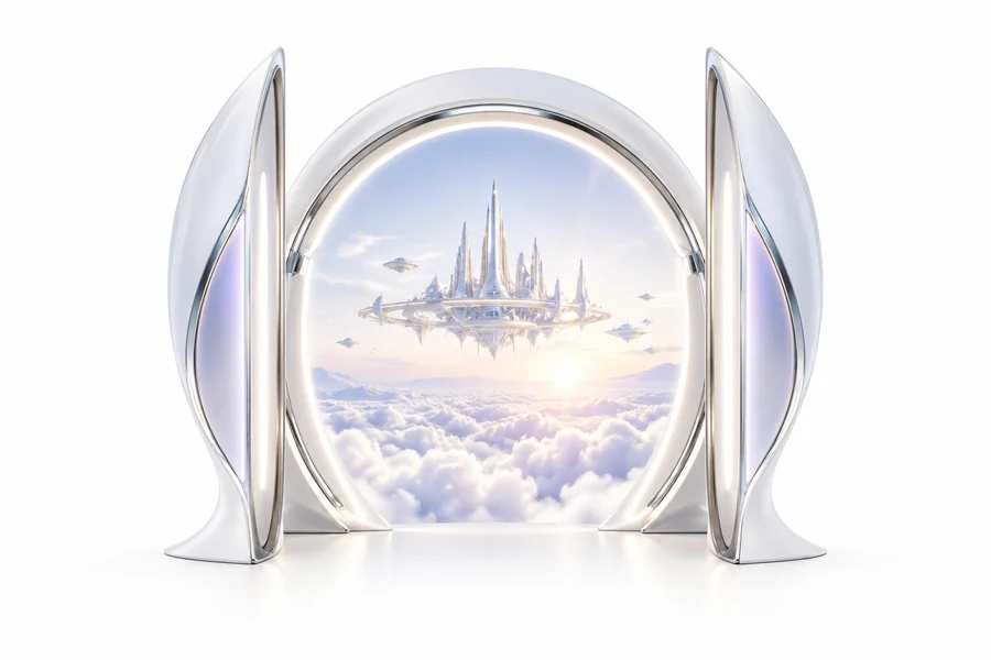 Portal ilustrativo para um novo começo